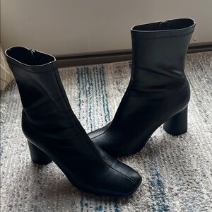 Stradivarius Black Ankle Boots